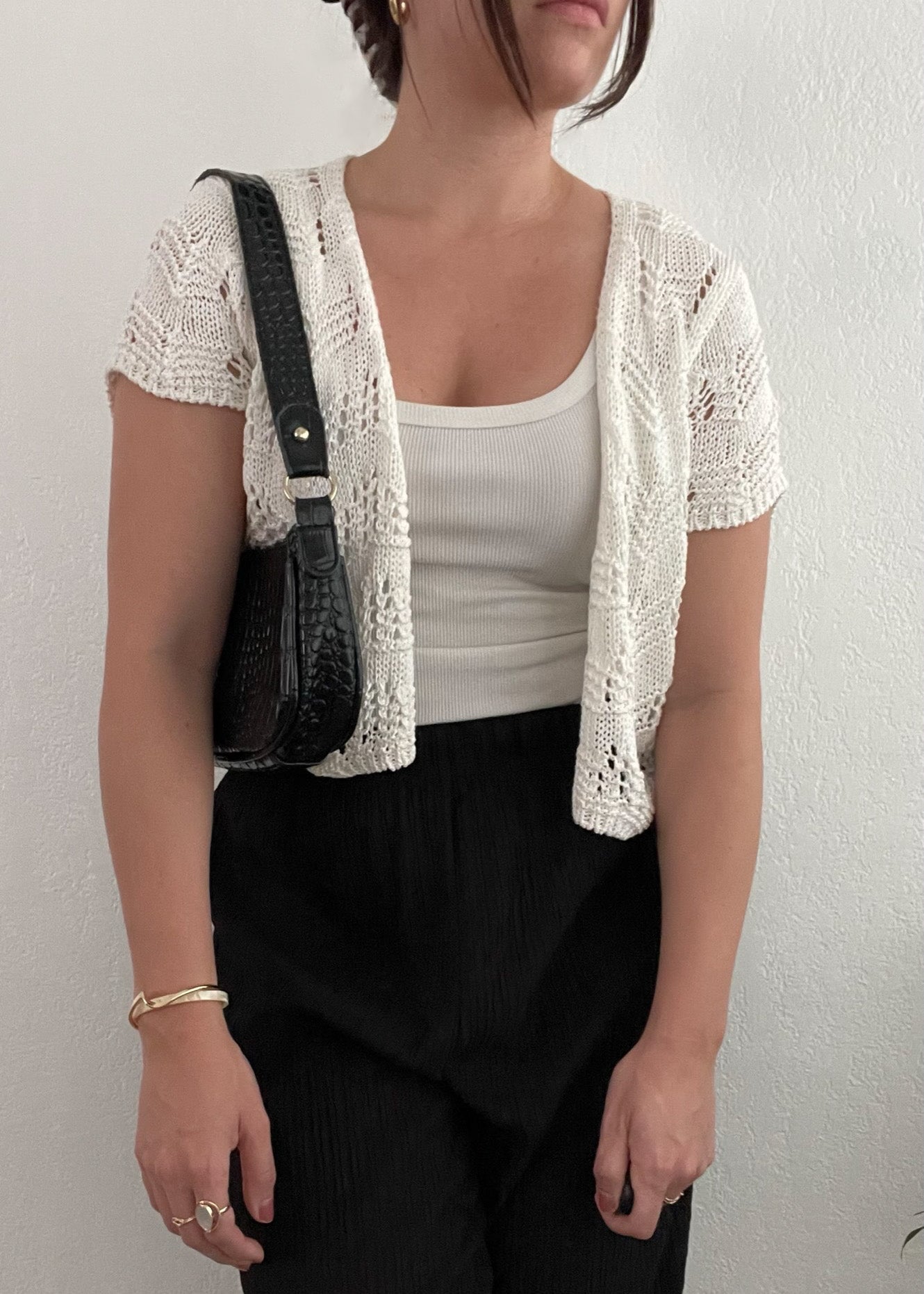 Knitted Cropped Cardigan